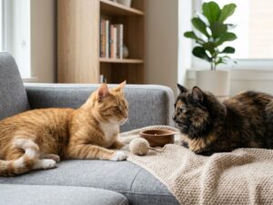 Как подружить двух кошек